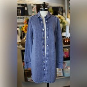 PBJ Blues Button-Up Denim Cardigan Sweater